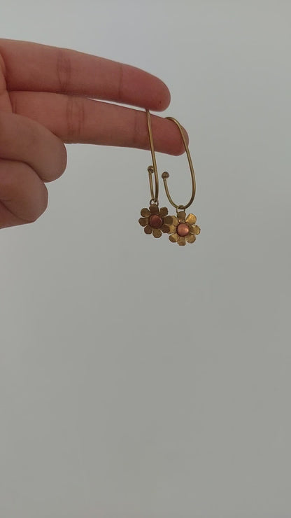 Little Flower Copper Earrings