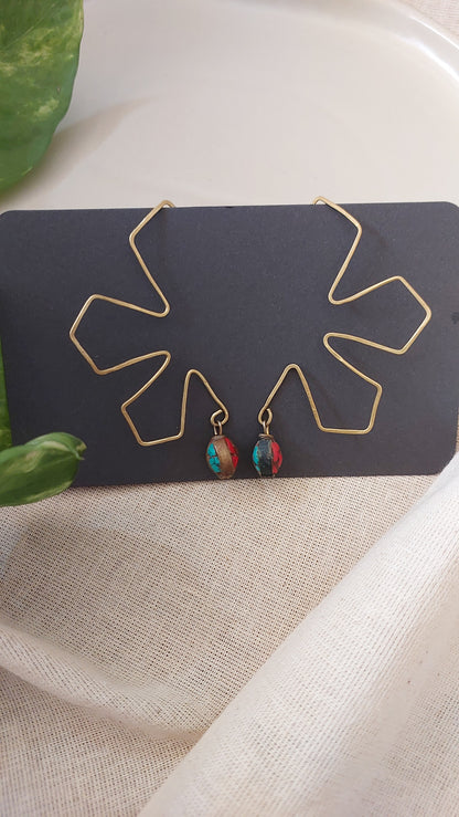 Half Flower Earrings