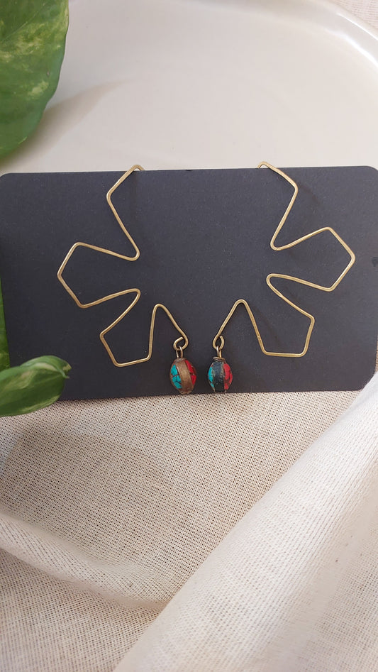 Half Flower Earrings