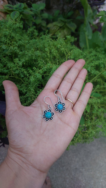 Flower Stone Earrings