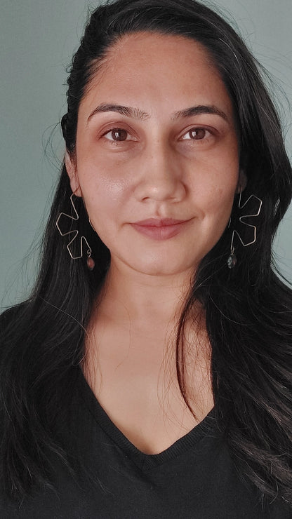Half Flower Earrings
