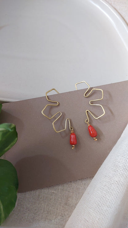 Half Flower Earrings