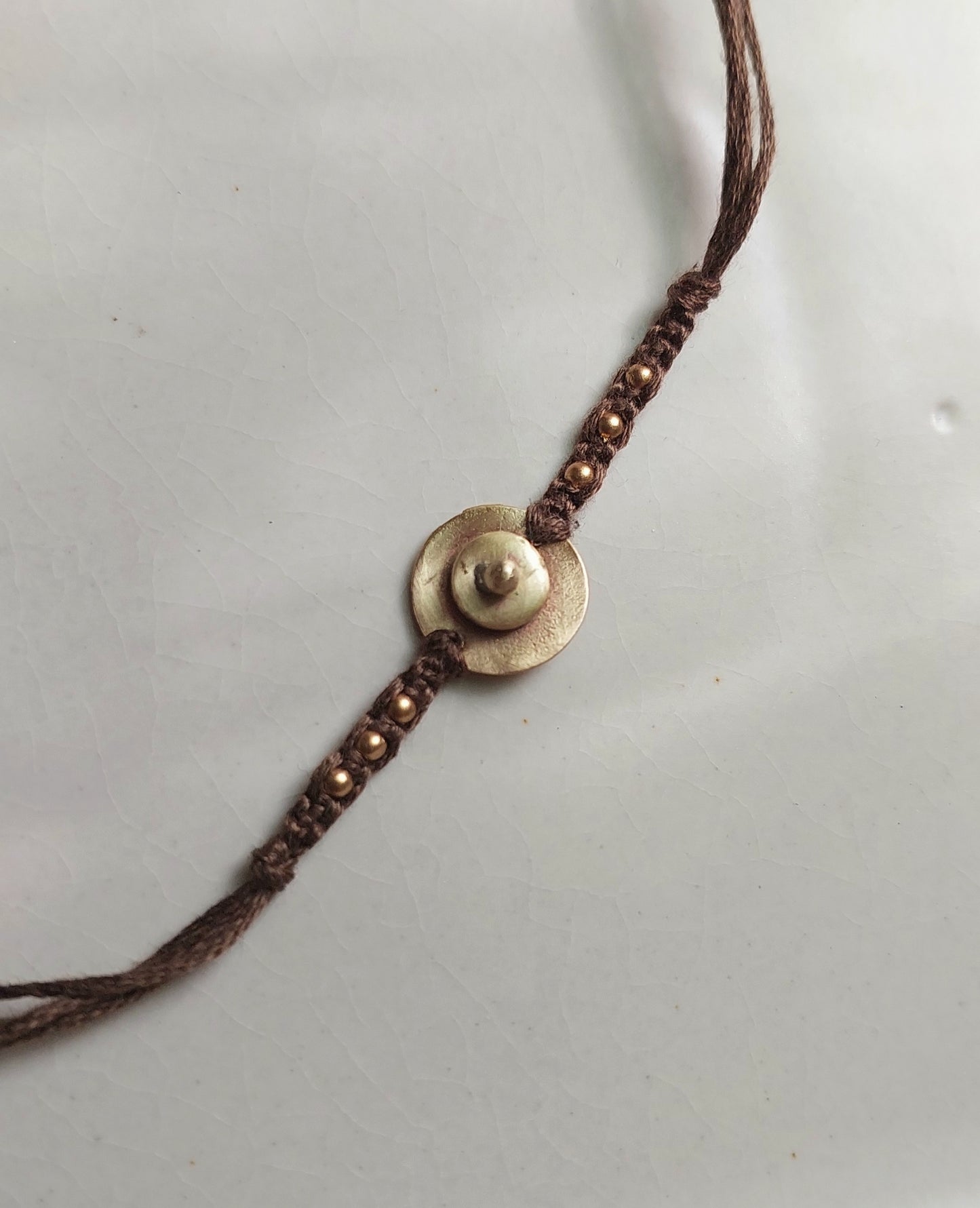 Double Circle Brass rakhi