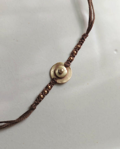 Double Circle Brass rakhi