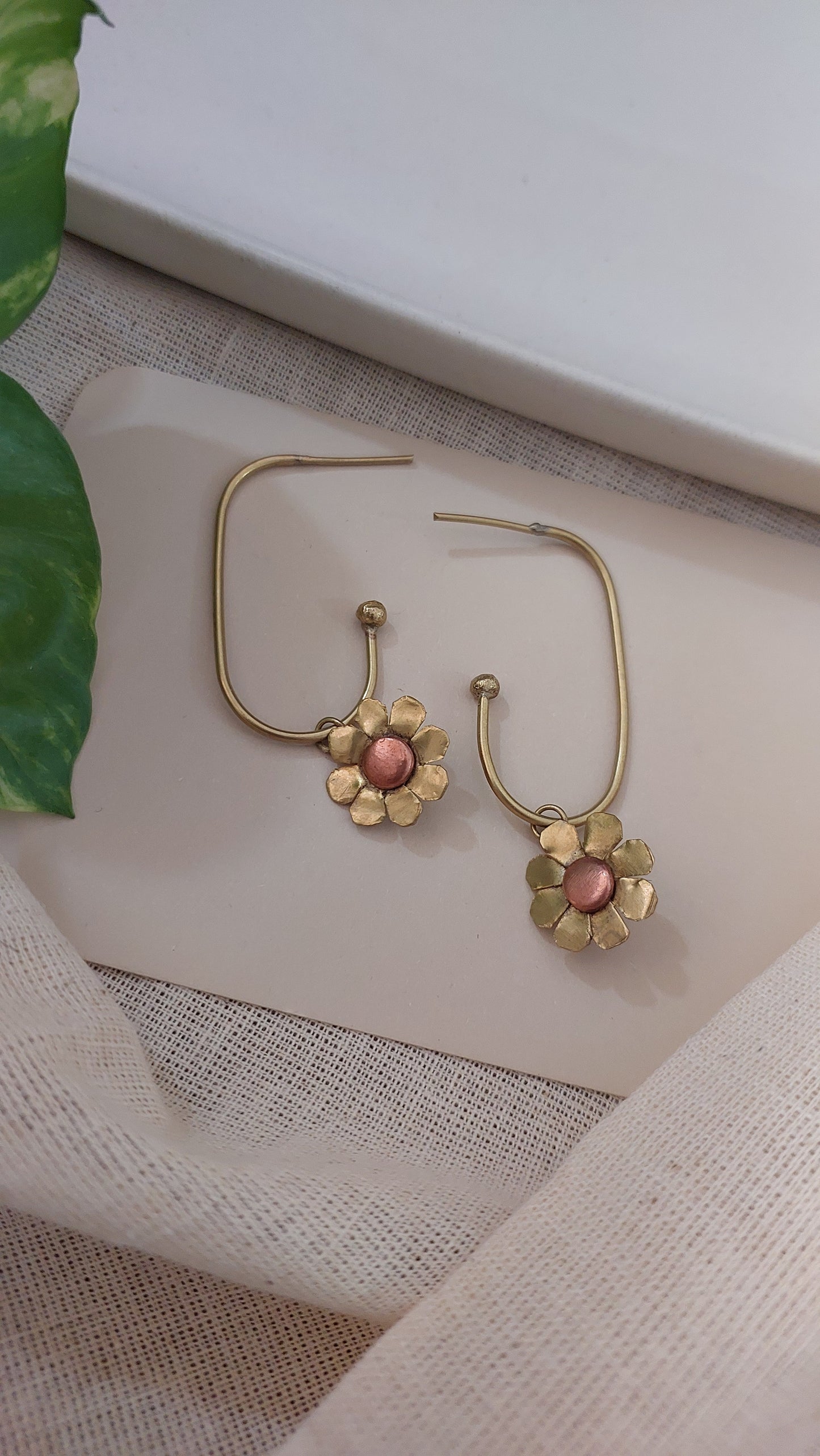 Little Flower Copper Earrings