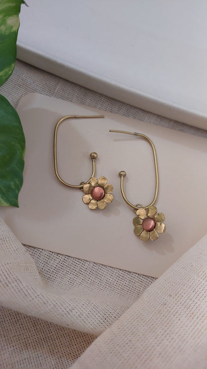 Little Flower Copper Earrings