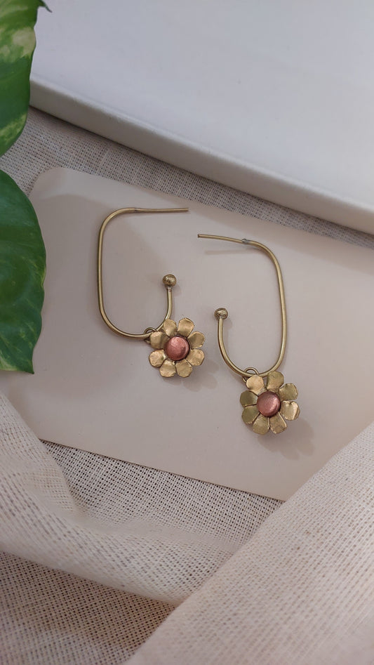 Little Flower Copper Earrings
