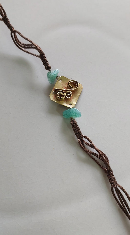 Green Stone Rakhi