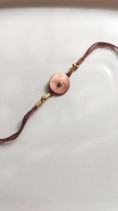 Copper Circle Rakhi