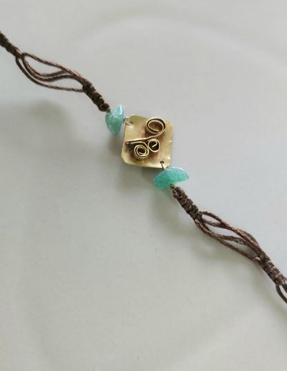 Green Stone Rakhi