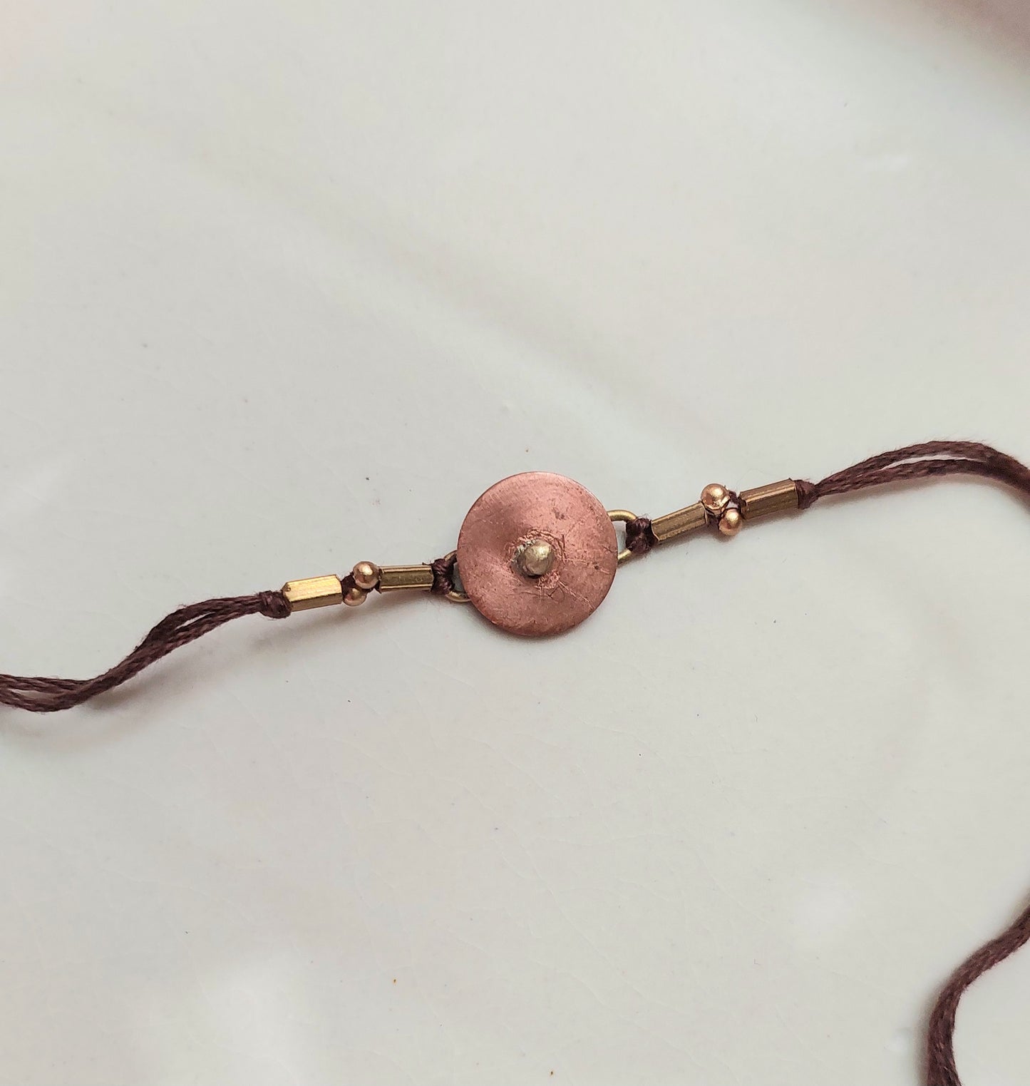 Copper Circle Rakhi