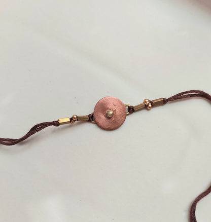 Copper Circle Rakhi