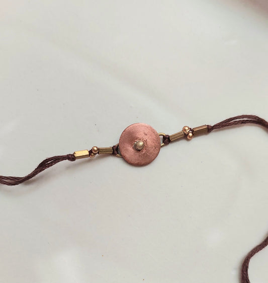 Copper Circle Rakhi
